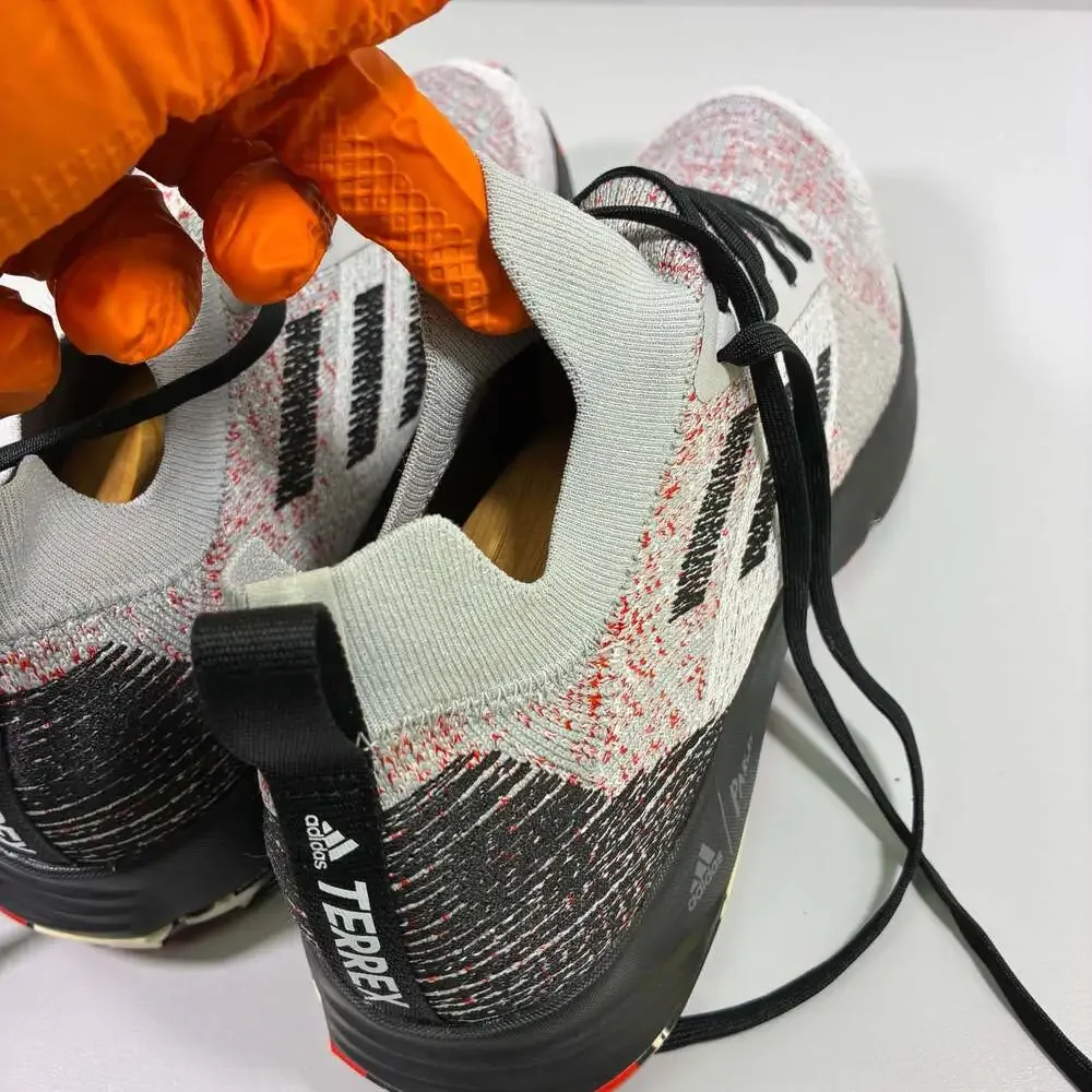 Adidas Terrex Two Parley White Solar Red Trail Running Shoes FW7415